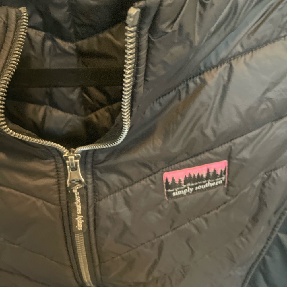 Simply Southern Black Quilted Vest jacket warm women’s size 2XL XXL - Picture 3 of 4